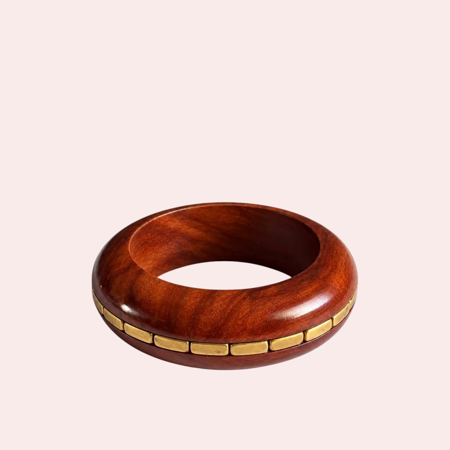 Regal Inlay set of 4 wooden bangles with gold inlay by Ruhlets