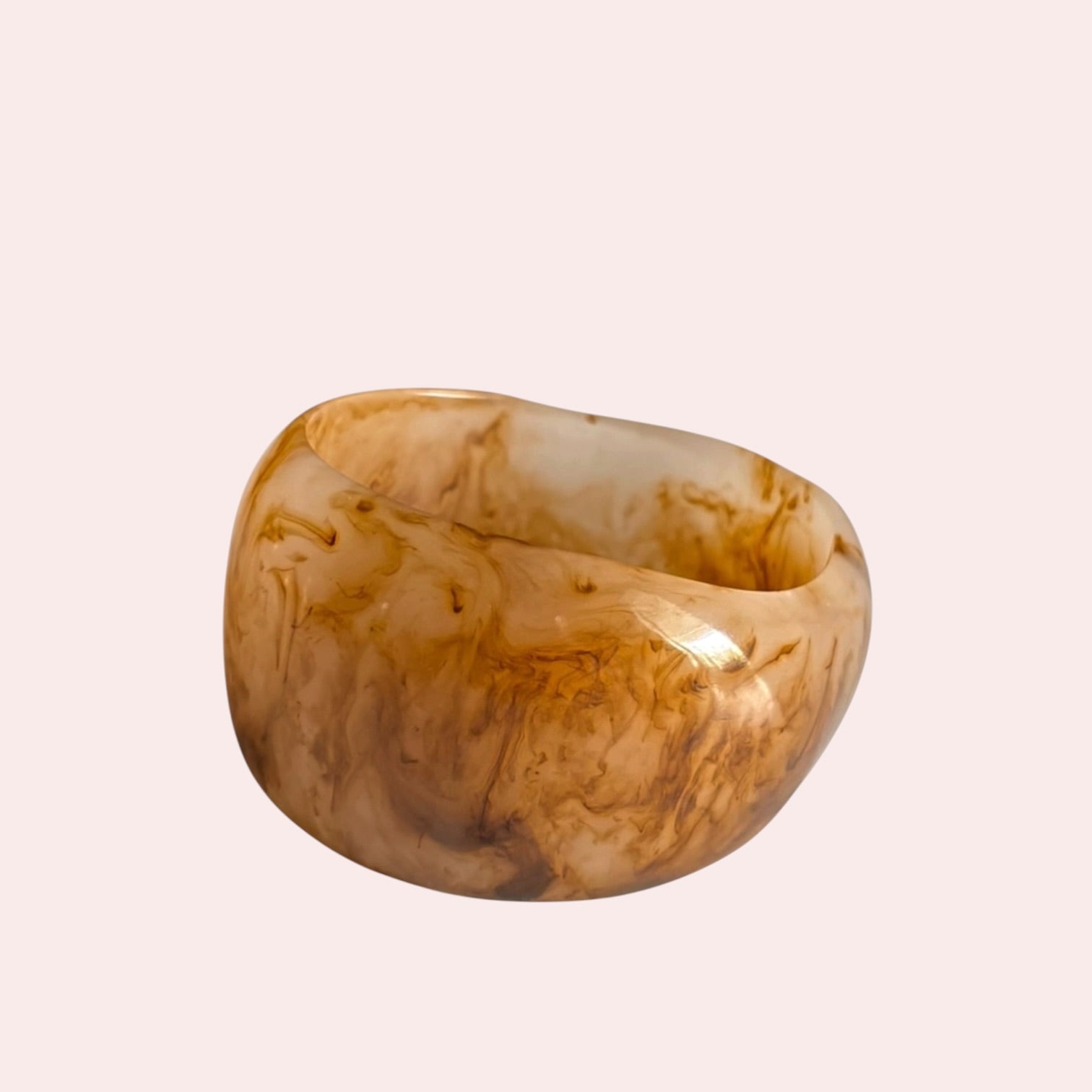 Caramel Brown Swirl Bangle