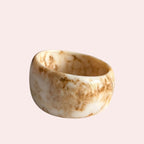 White & Brown Marble Bangle