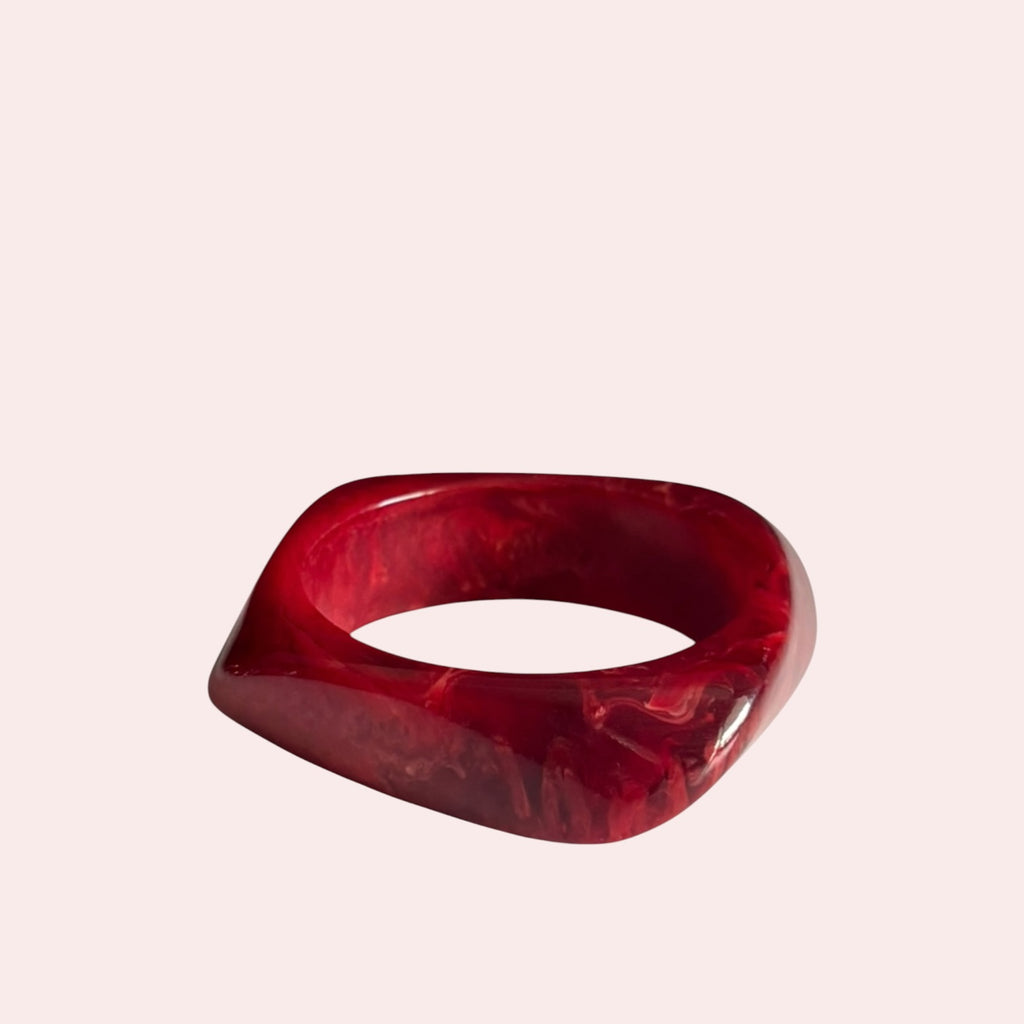 Red Marble Bangle
