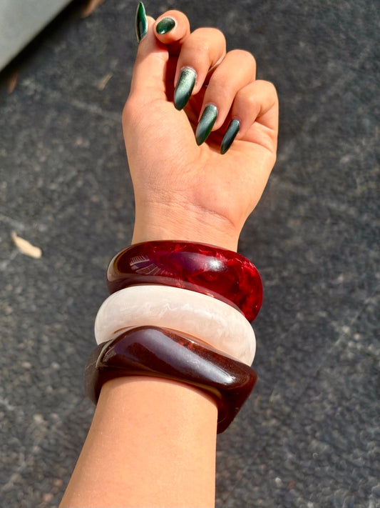 Ruhlets Scarlet layered bracelet stack