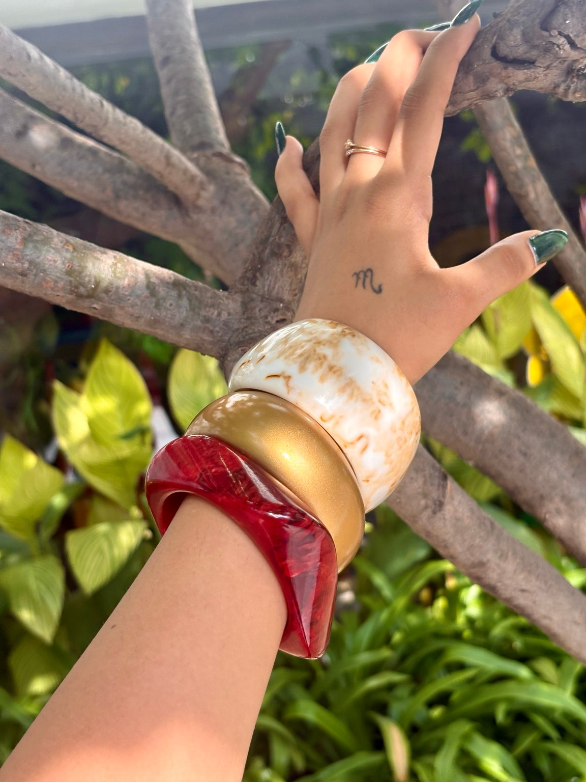 Ruhlets Sunset Blend layered bracelet stack